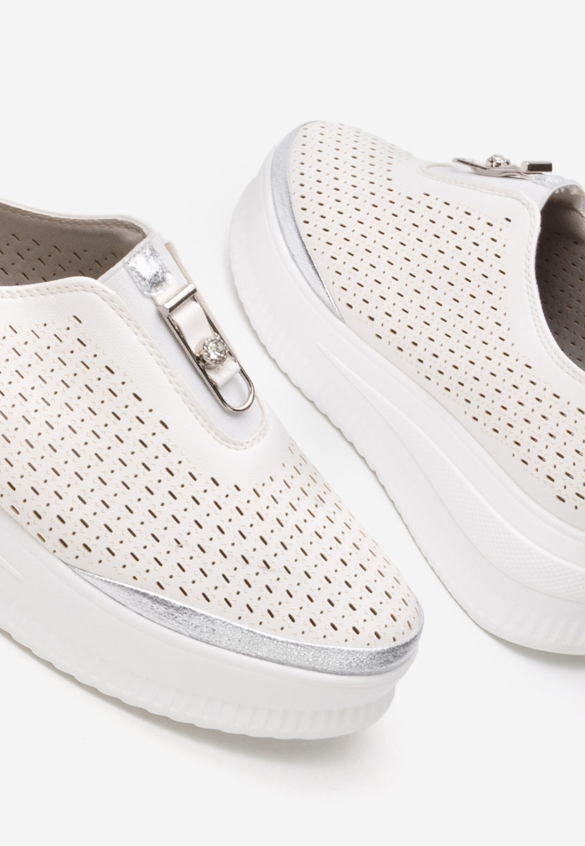 Pantofi casual dama Cecelia albi