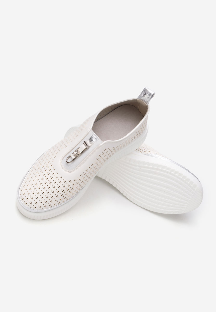 Pantofi casual dama Cecelia albi