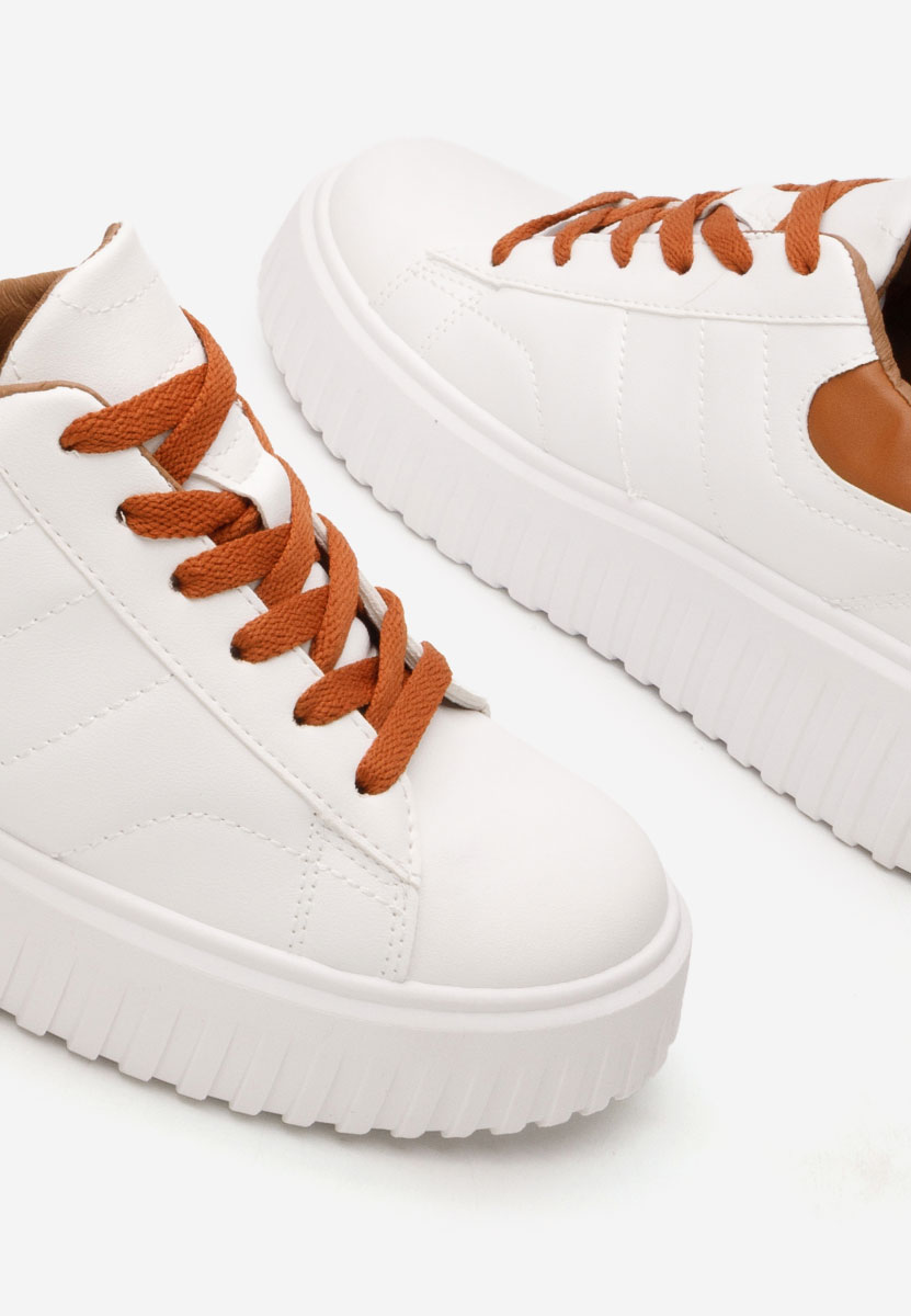 Sneakers cu platformă Raula albi
