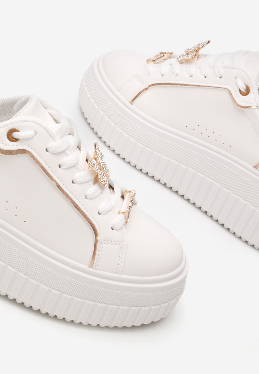 Sneakers cu platformă Laureena albi