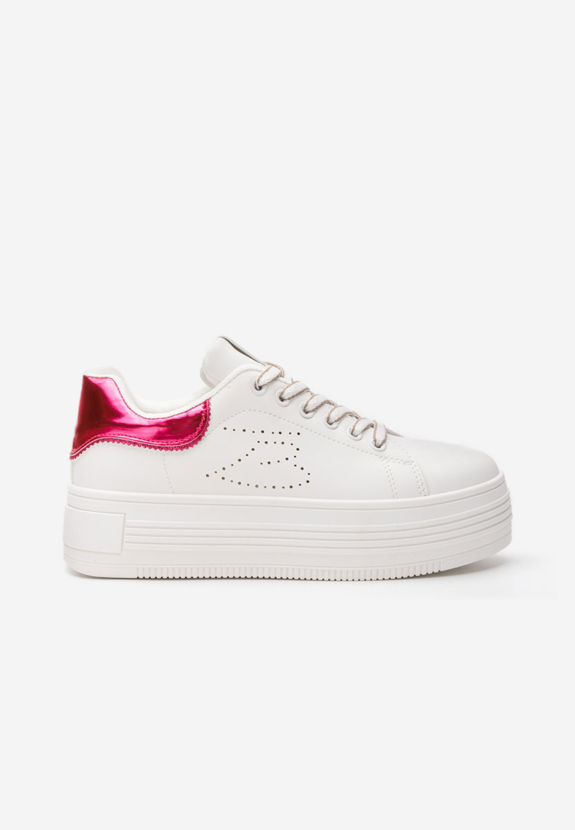 Sneakers cu platforma Sellena albi