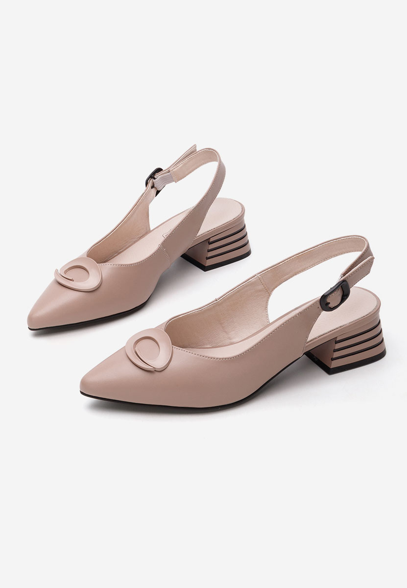 Pantofi slingback Ashlie bej