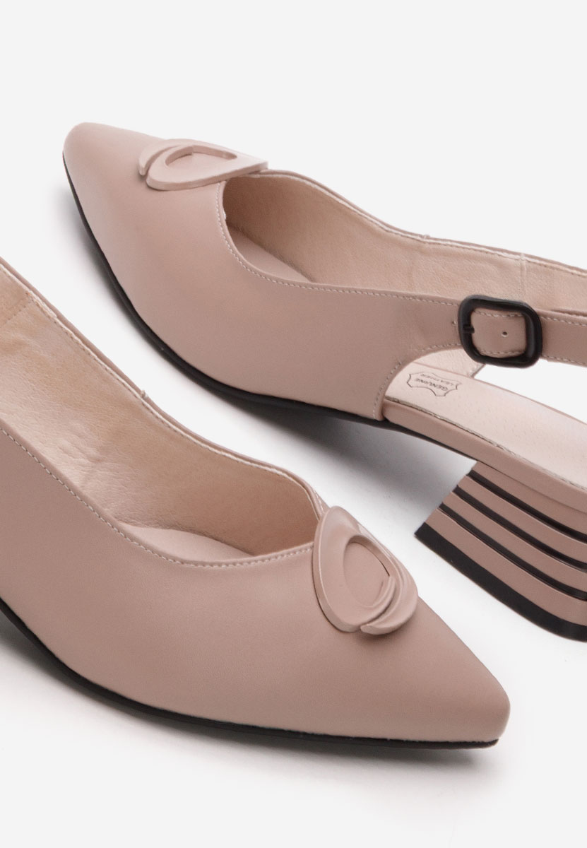 Pantofi slingback Ashlie bej