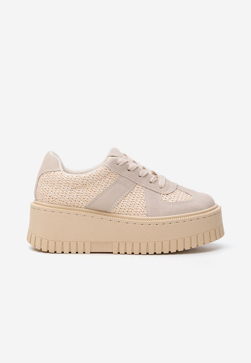 Sneakers cu platformă Michele bej