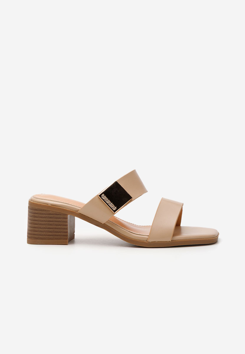 Papuci cu toc gros Hershel kaki