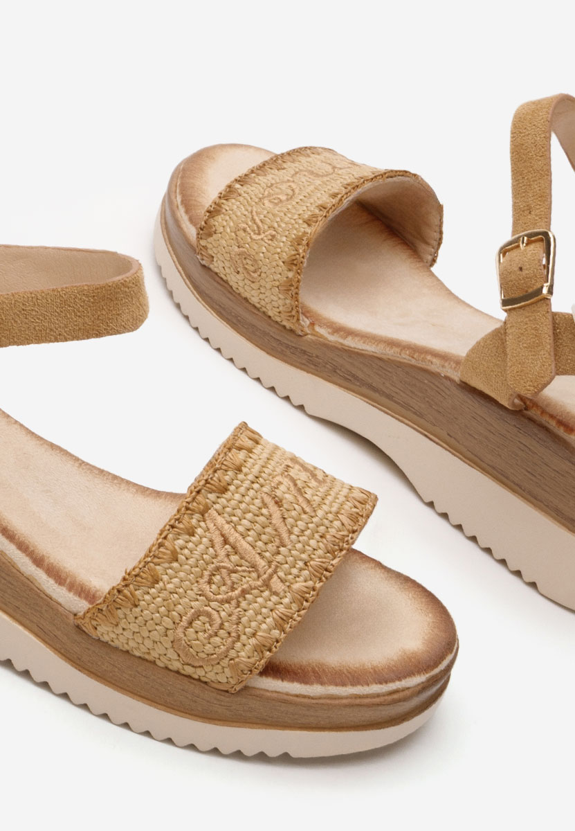 Sandale cu talpa ortopedica Lavone camel