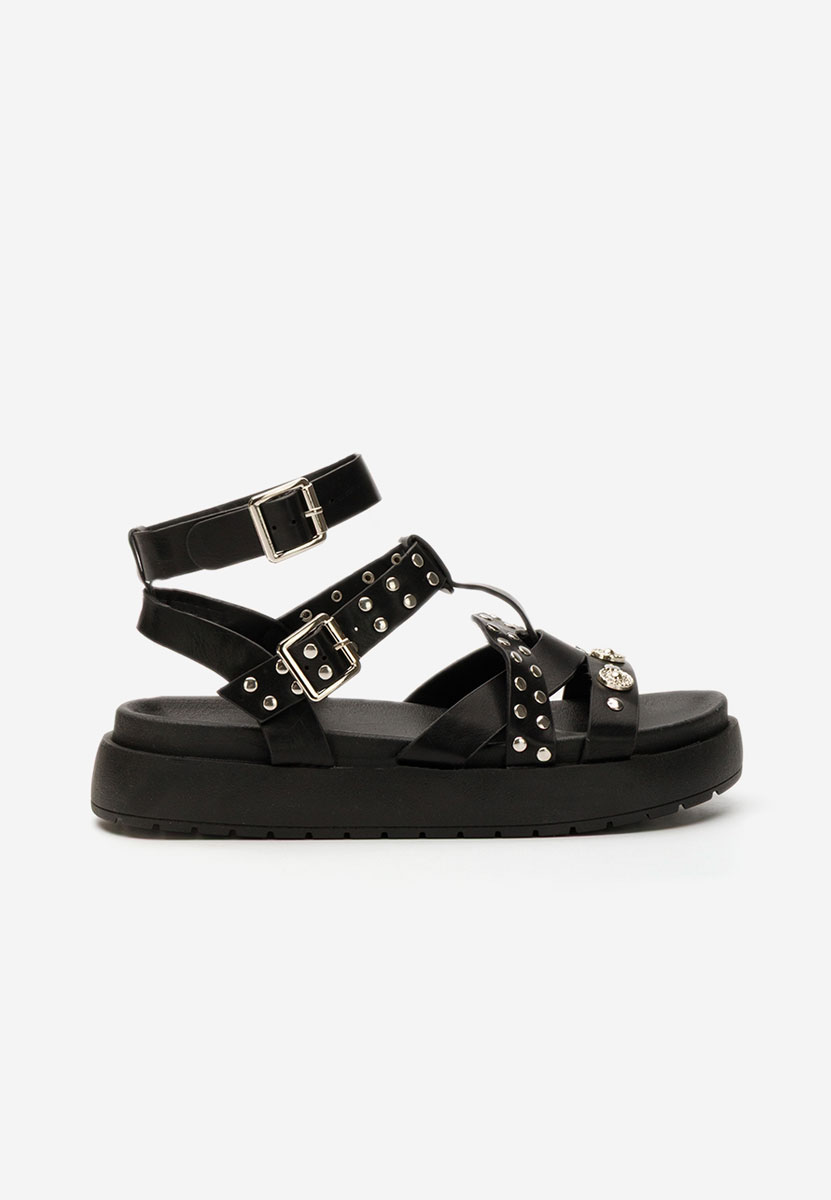 Sandale dama fara toc Cornelya negre