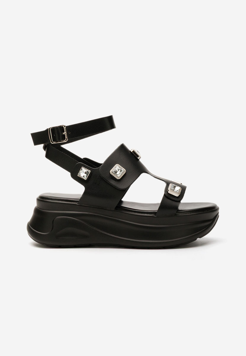 Sandale cu platforma Junny negre