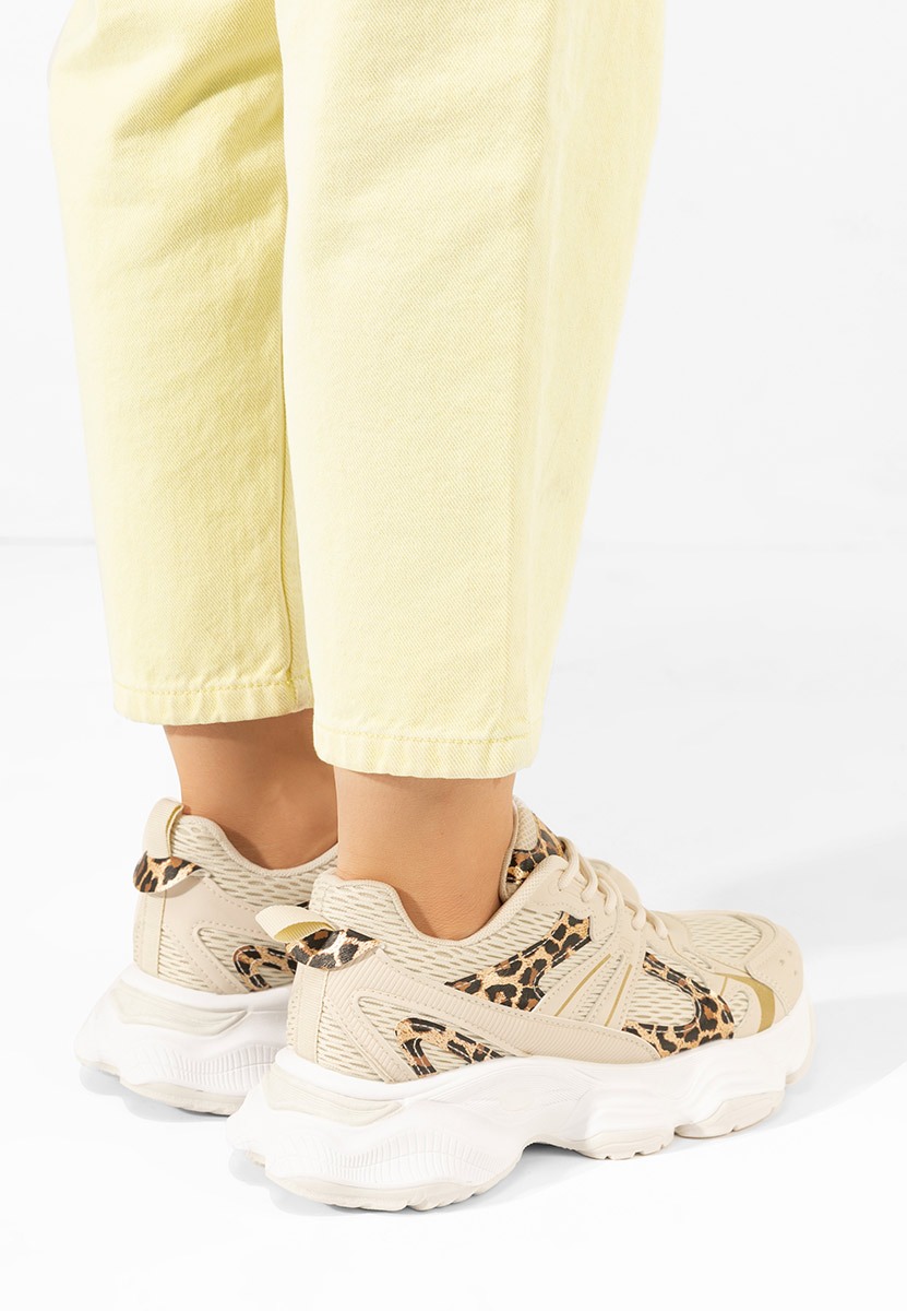 Sneakers cu platformă Alexandrina bej