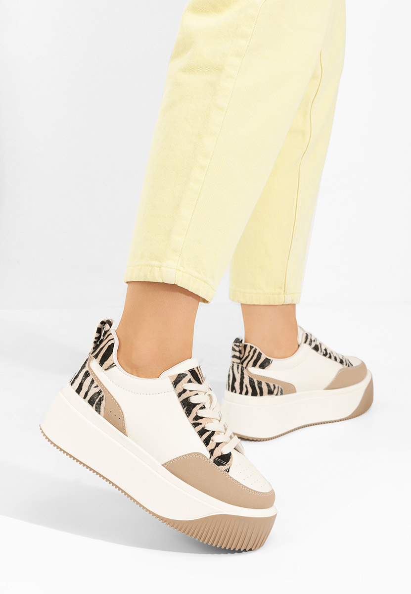 Sneakers cu platformă Alexandrina zebra