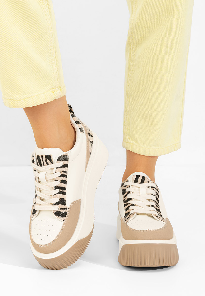 Sneakers cu platformă Alexandrina zebra