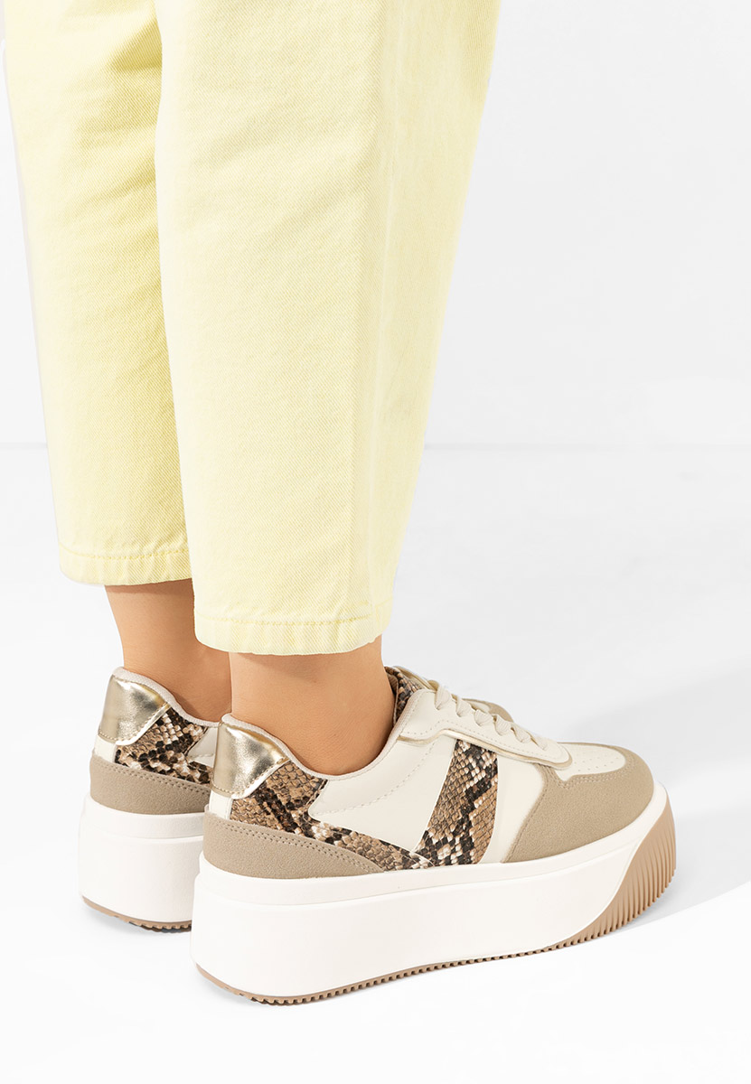 Sneakers cu platformă Selyana bej