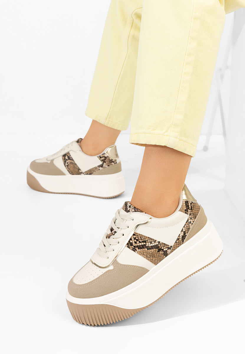 Sneakers cu platformă Selyana bej