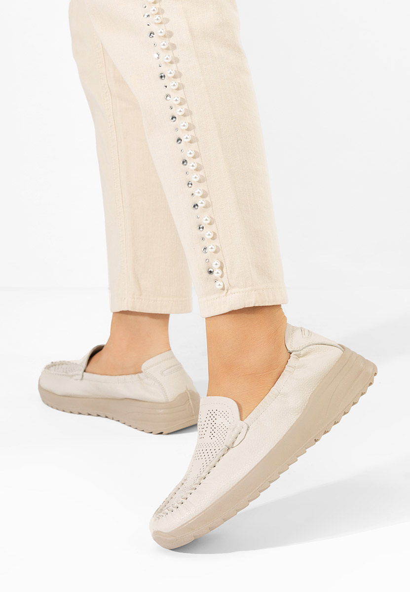 Mocasini dama Suzy bej