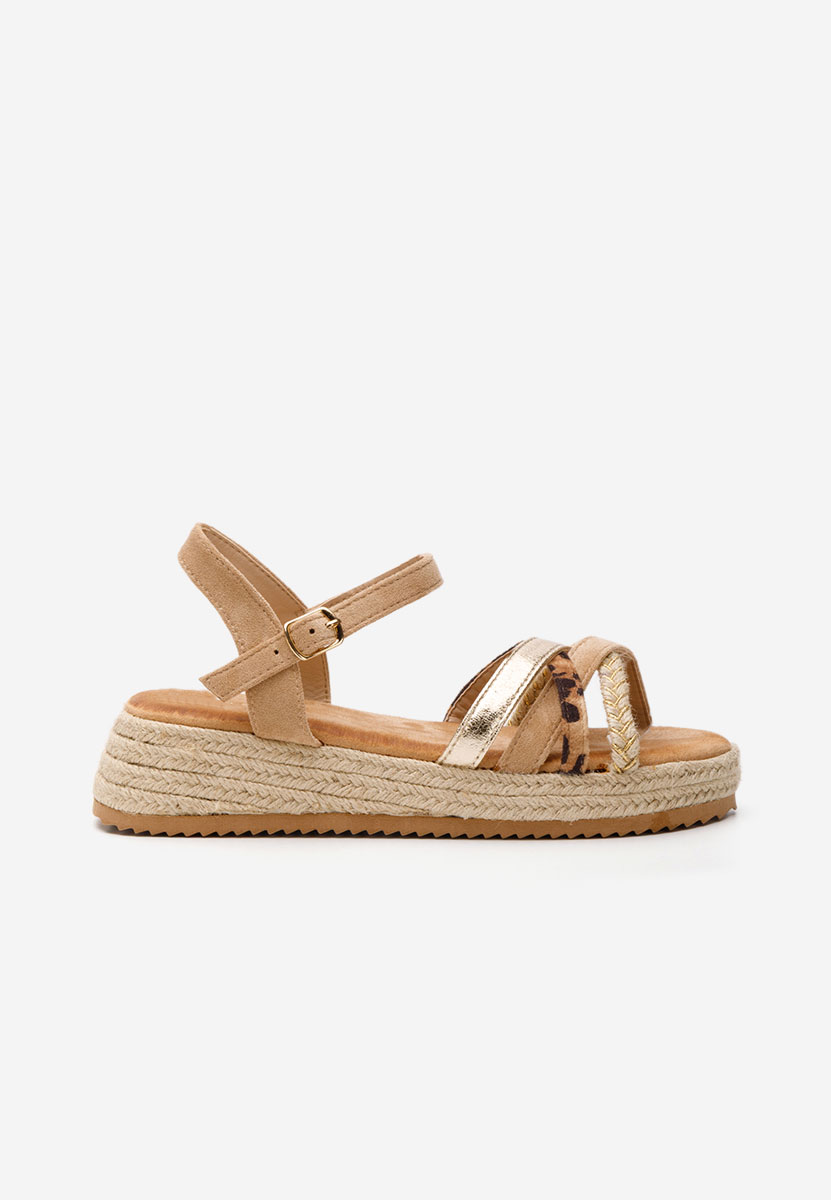 Sandale cu platforma Carmynna kaki