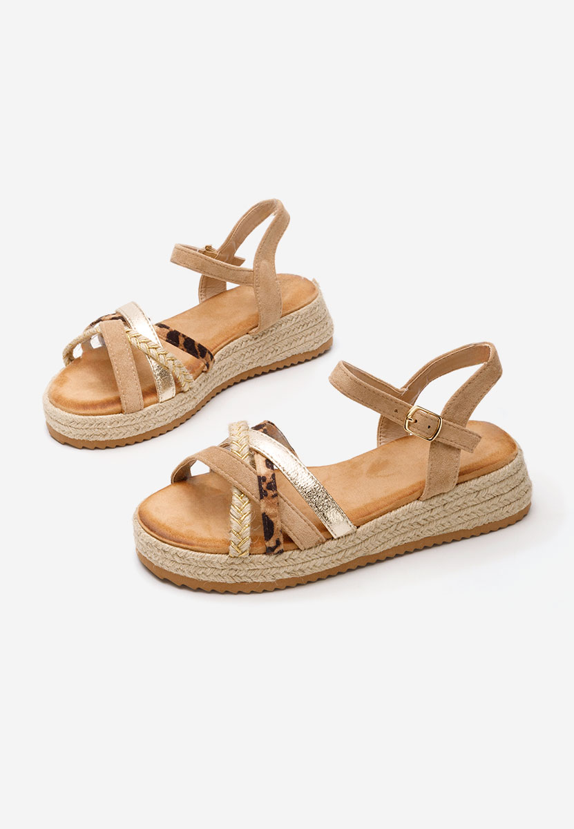 Sandale cu platforma Carmynna kaki