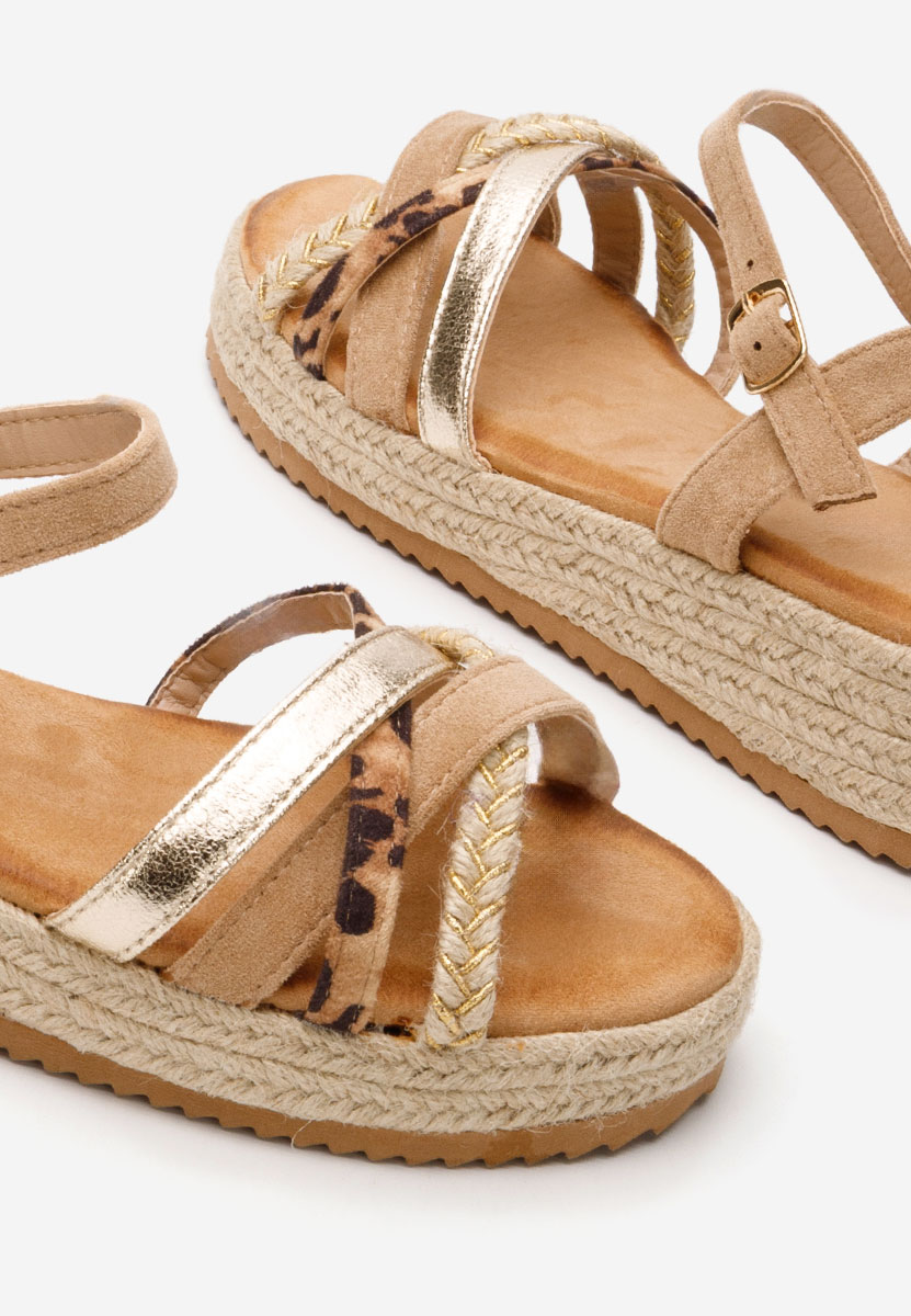 Sandale cu platforma Carmynna kaki