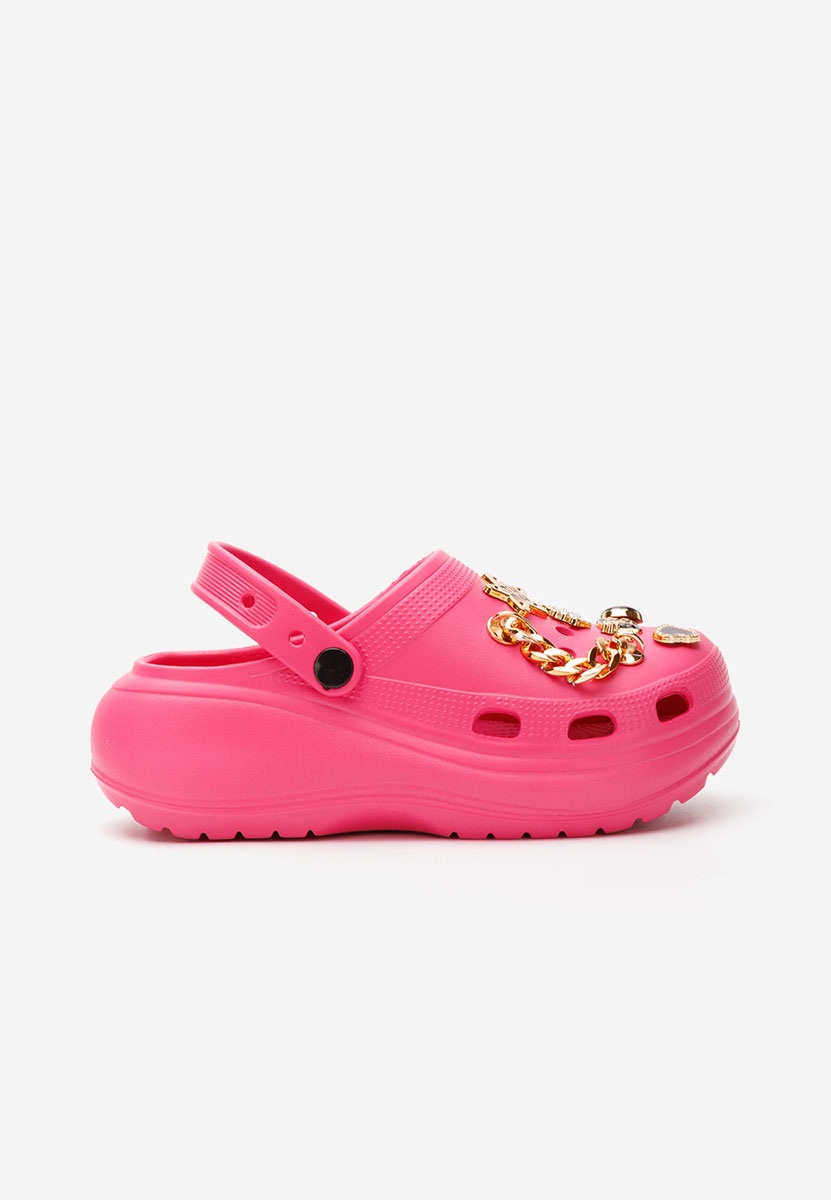 Saboti dama cu platforma Jennifer fuchsia