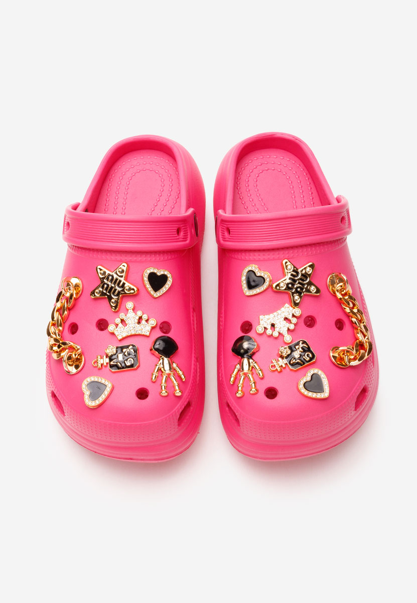 Saboti dama cu platforma Jennifer fuchsia