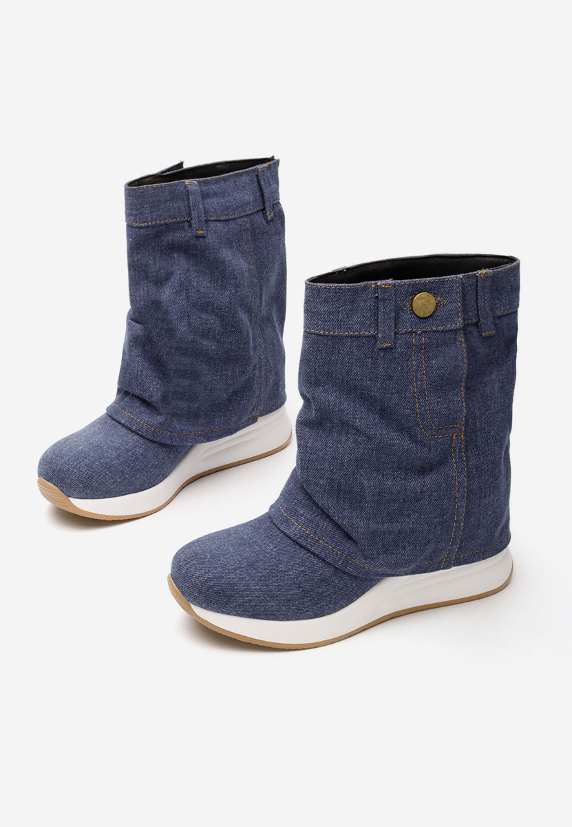 Ghete cu platforma Leanne denim