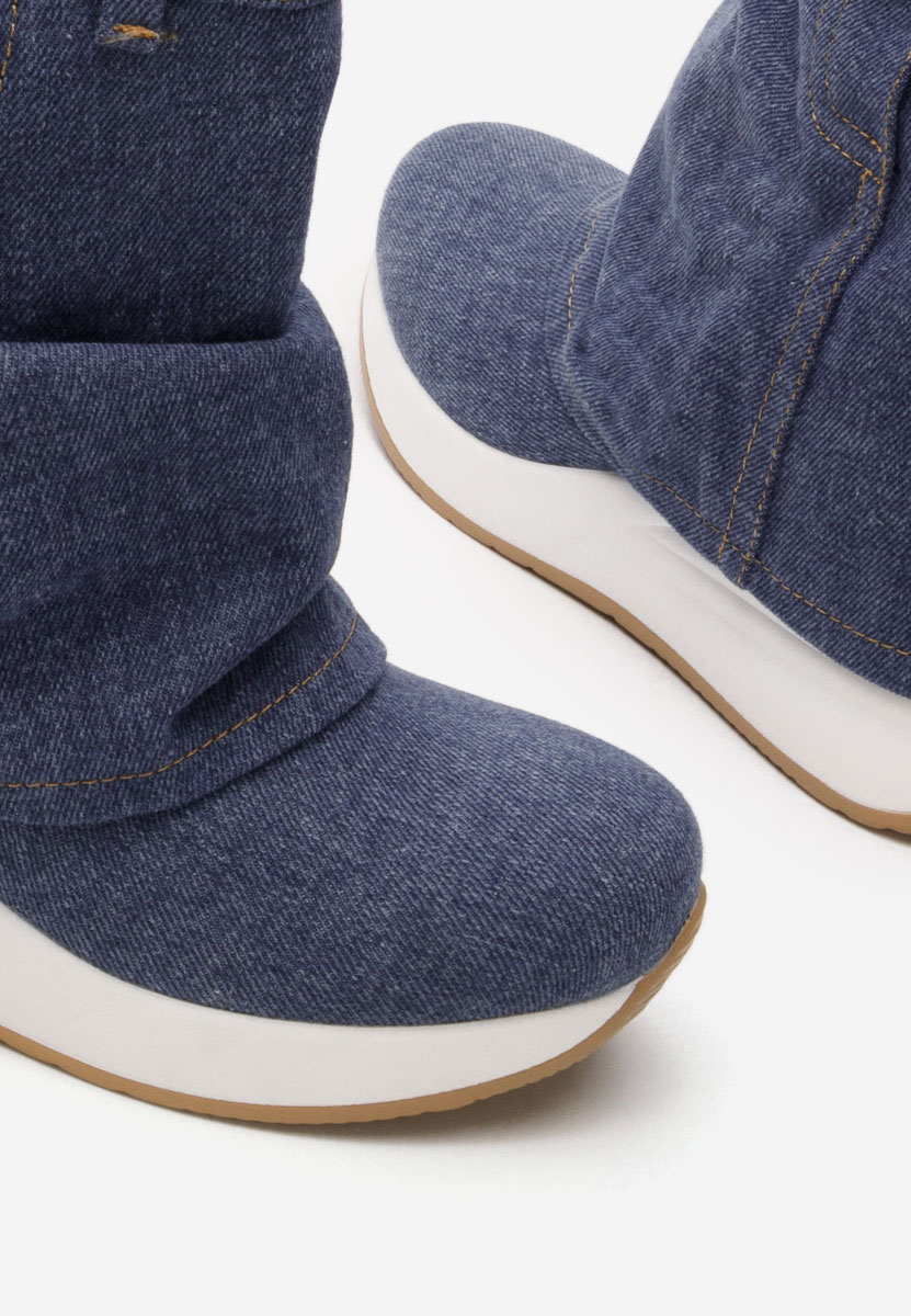 Ghete cu platforma Leanne denim