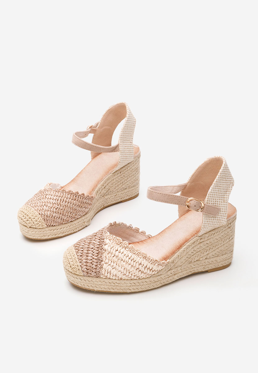 Sandale cu platforma tip espadrile Dovie kaki