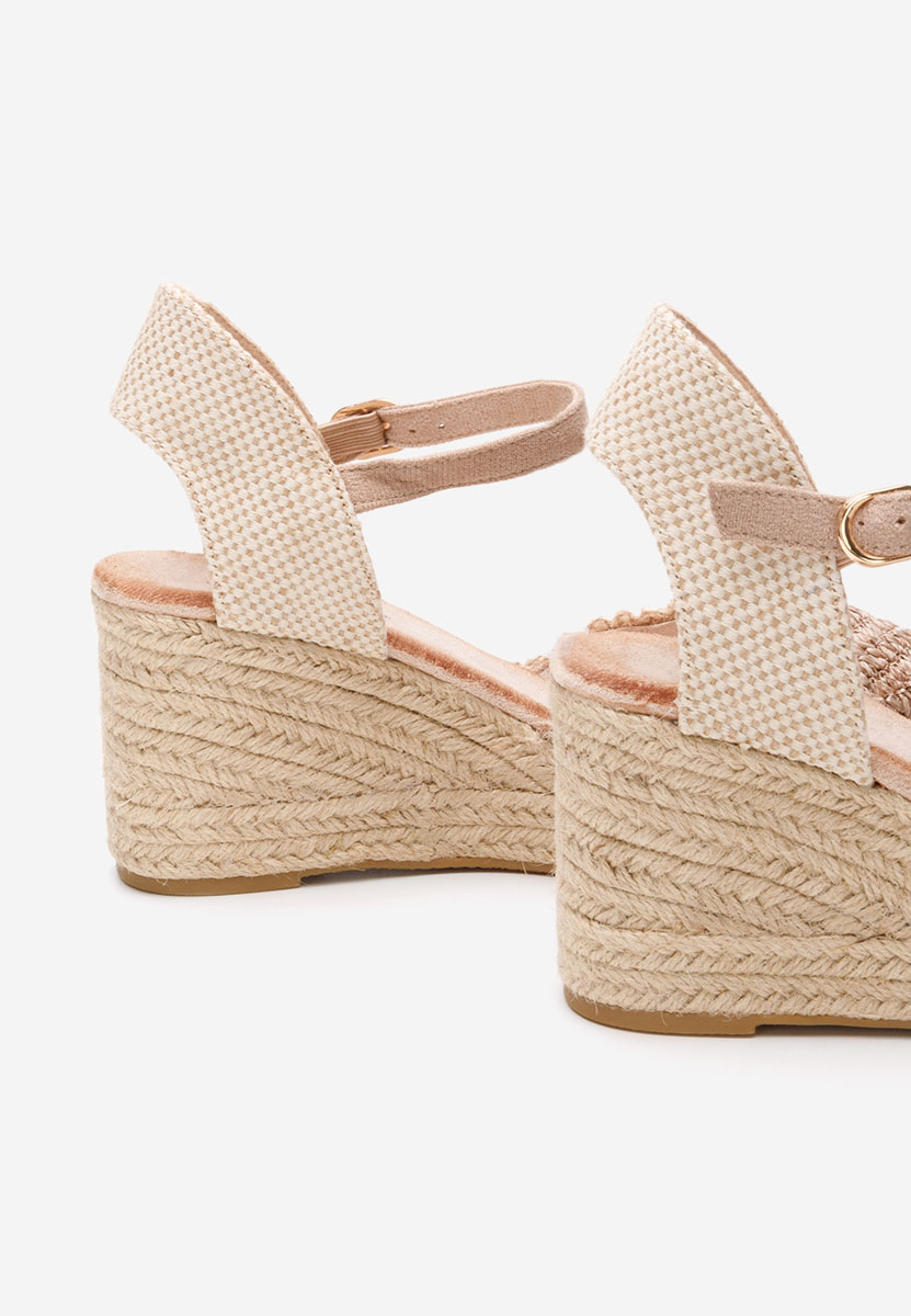 Sandale cu platforma tip espadrile Dovie kaki