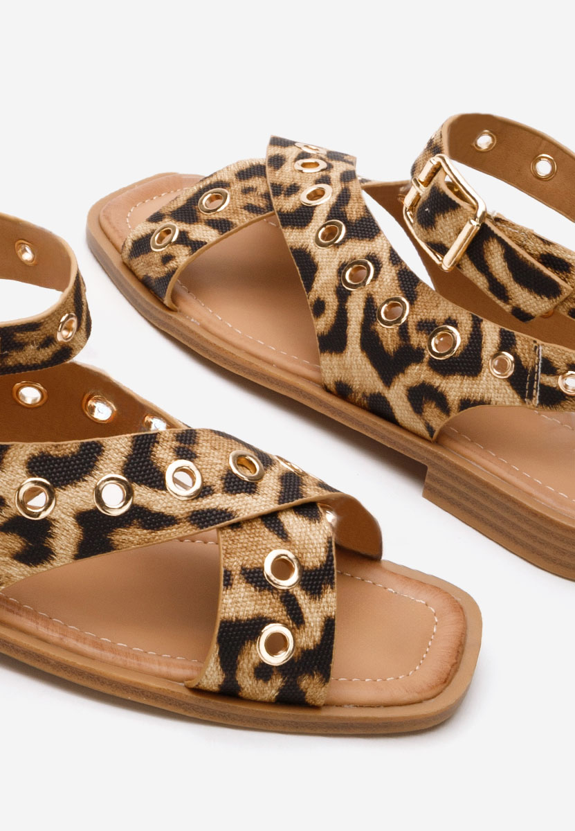 Sandale fara toc Zarrana leopard