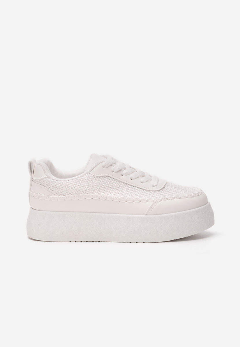 Sneakers cu platforma Cecila albi