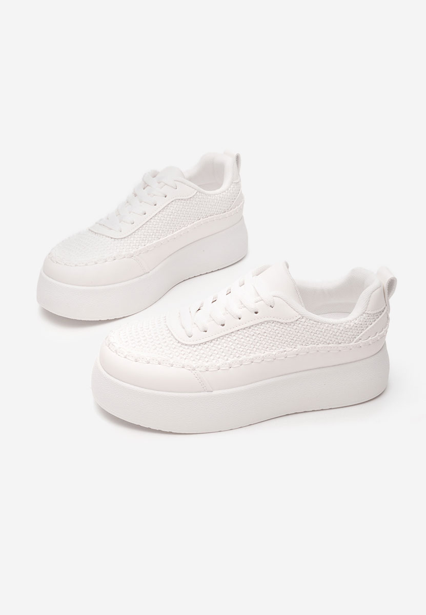 Sneakers cu platforma Cecila albi