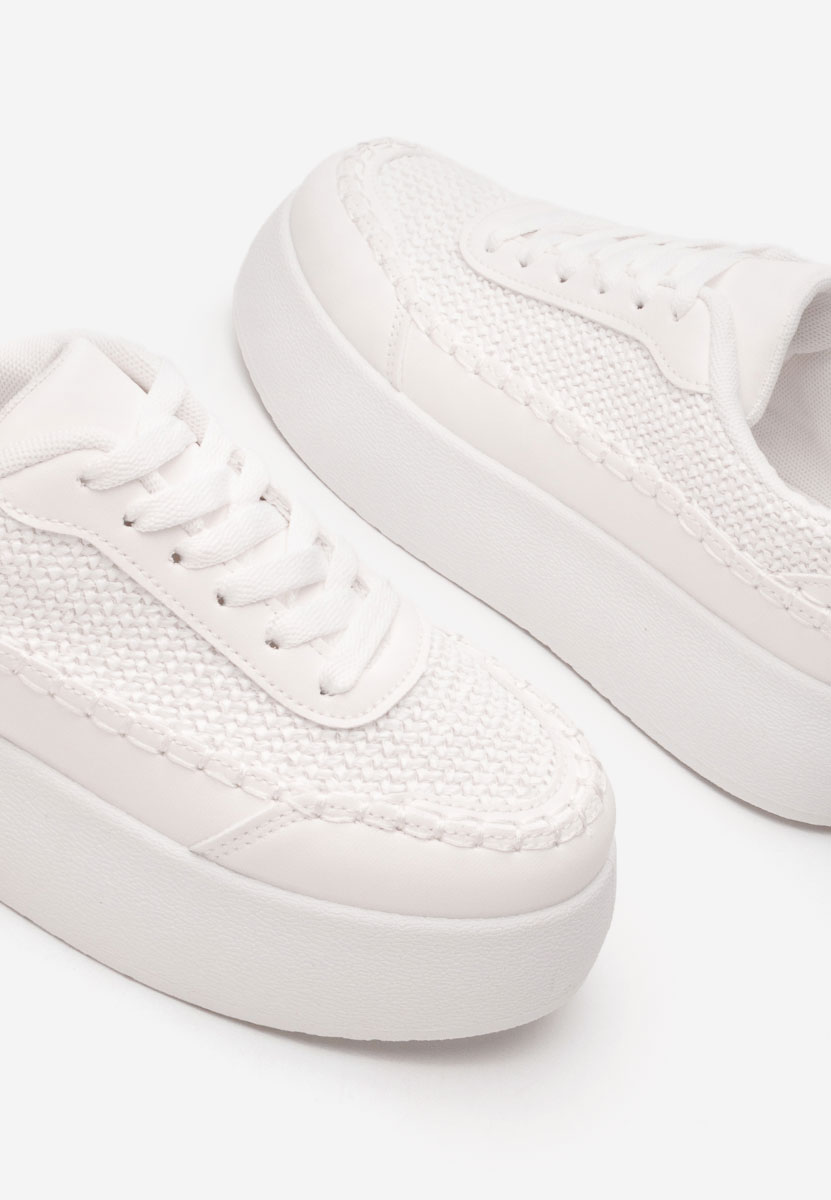 Sneakers cu platforma Cecila albi