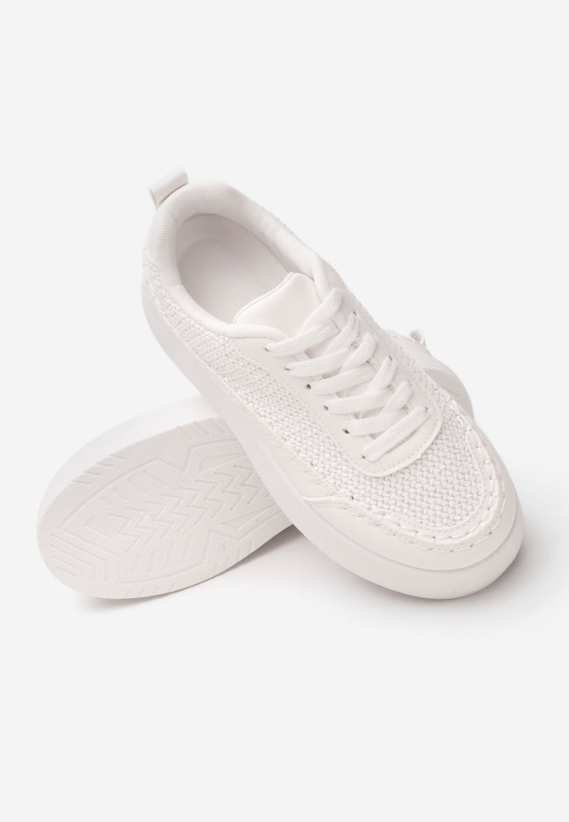 Sneakers cu platforma Cecila albi