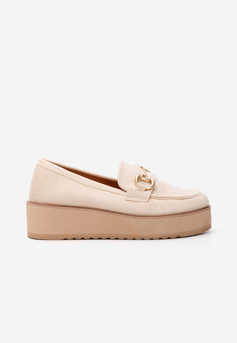 Mocasini cu platforma Leondra V6 bej