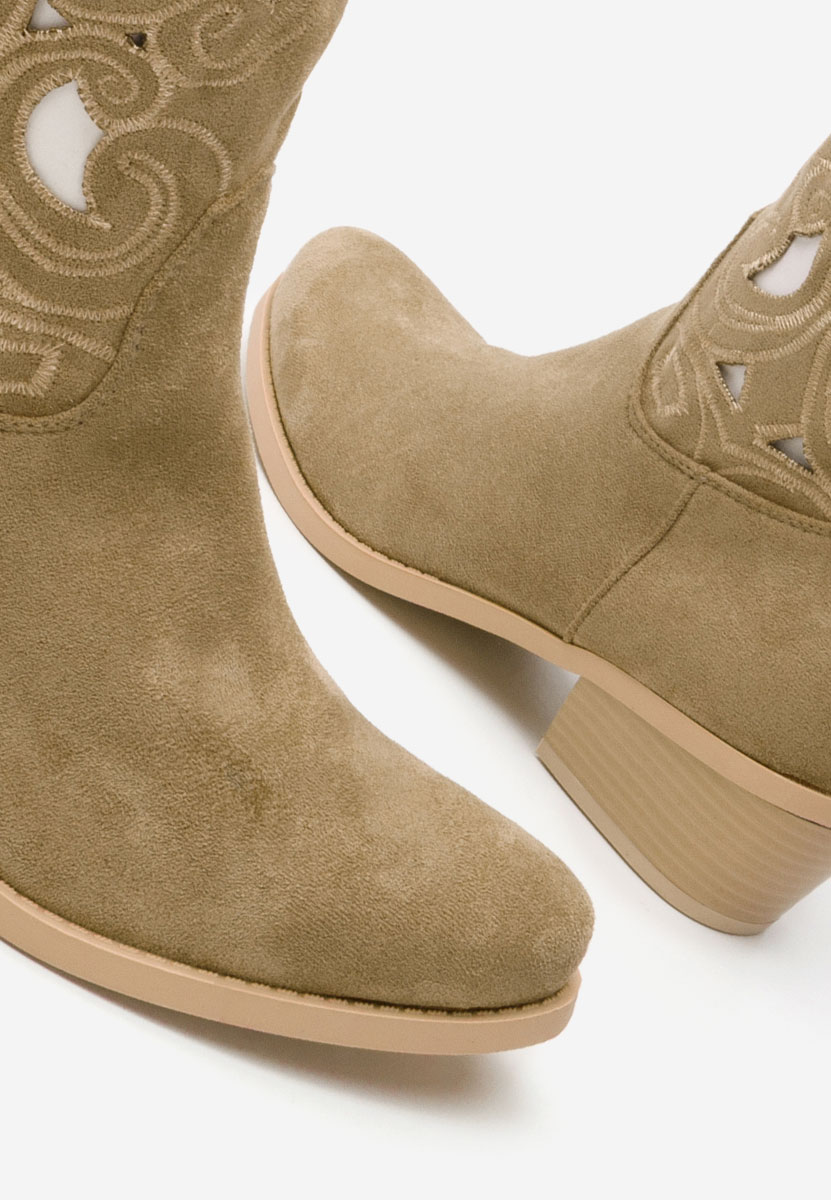Cizme western dama Lettie kaki