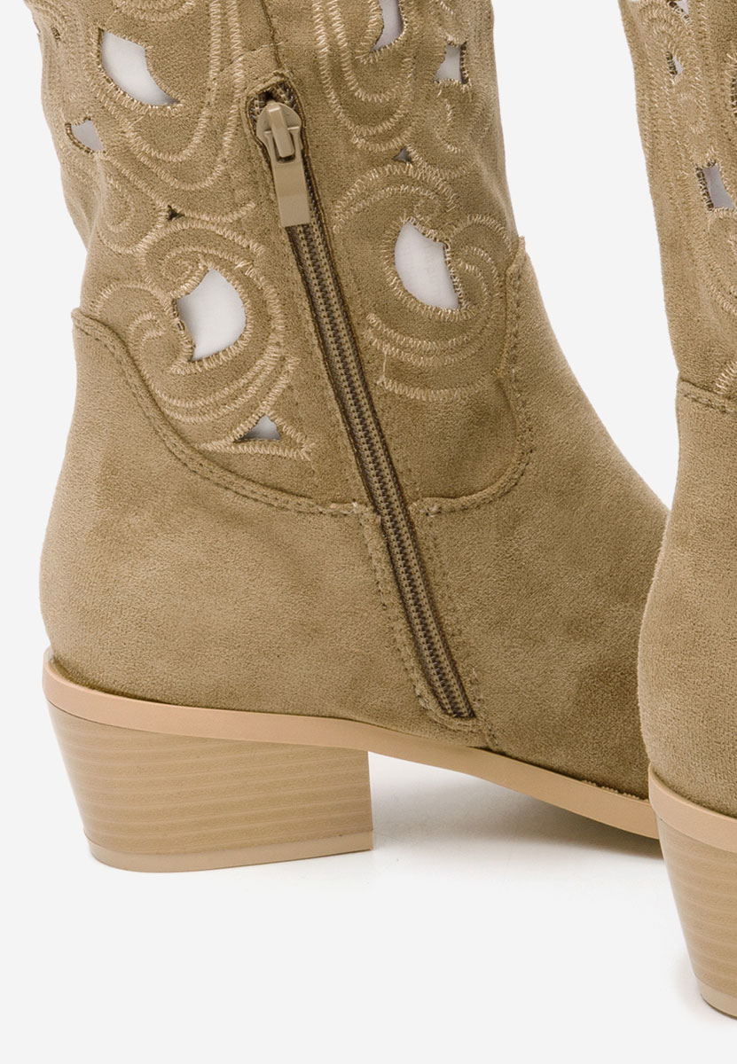 Cizme western dama Lettie kaki