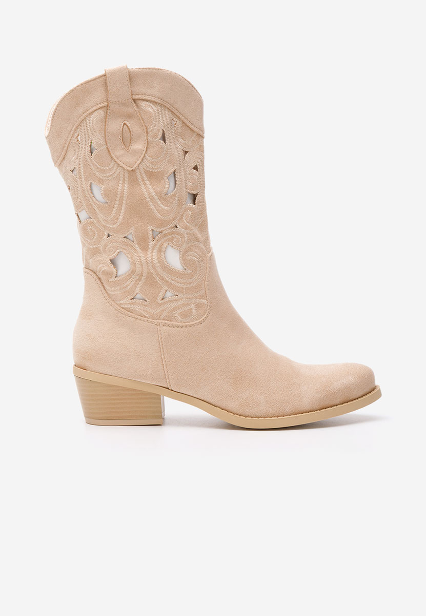 Cizme western dama Lettie bej