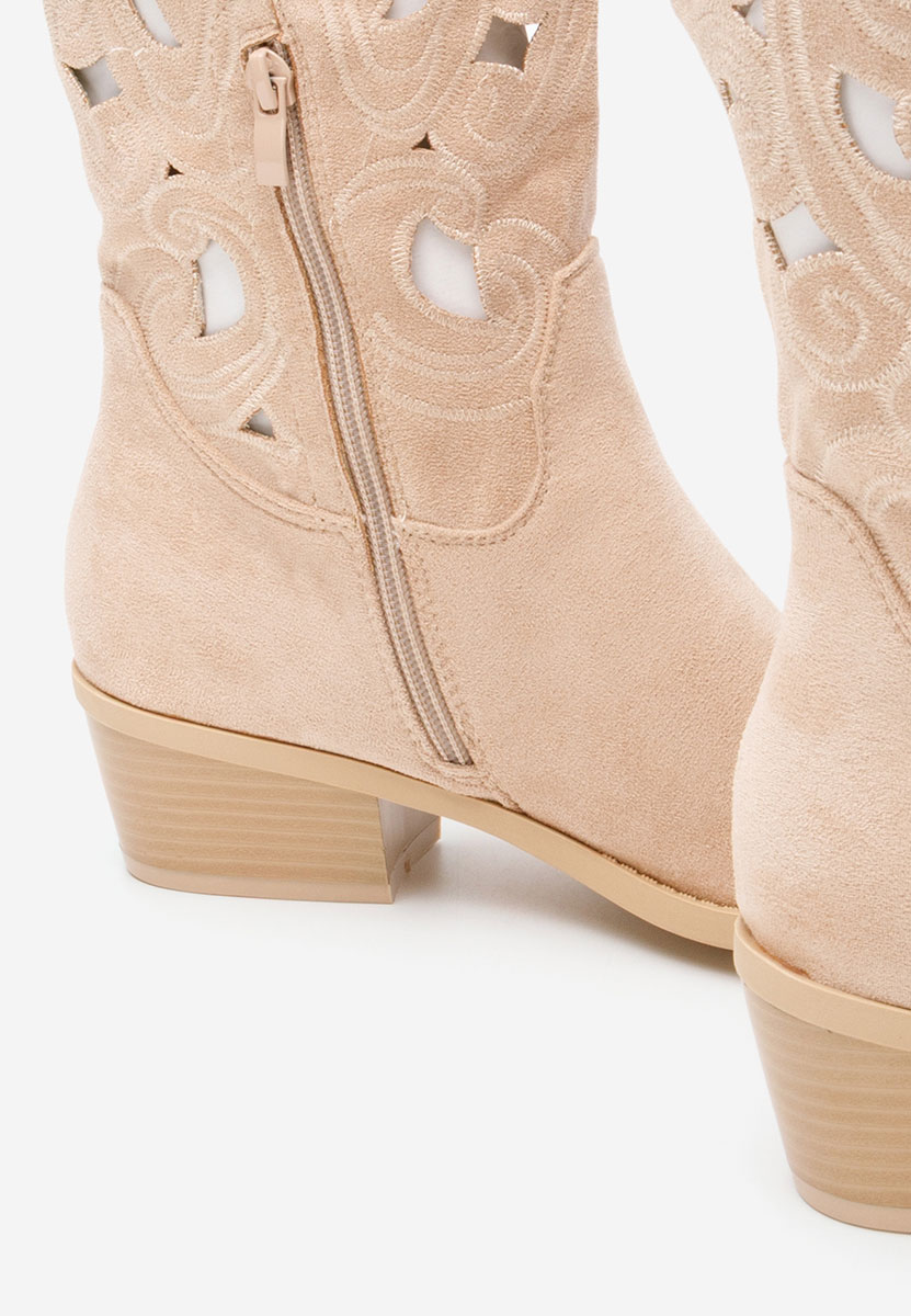 Cizme western dama Lettie bej