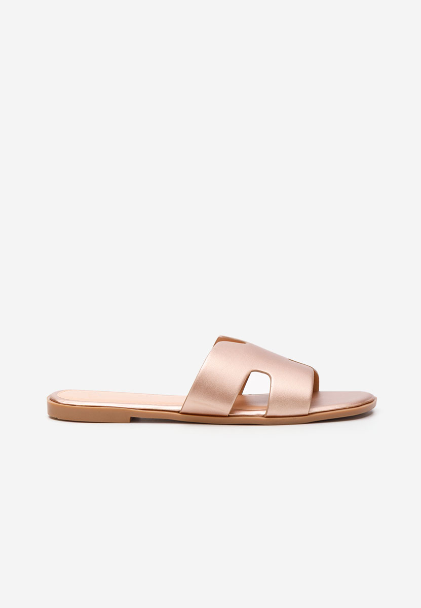 Papuci fara toc Kattia champagne