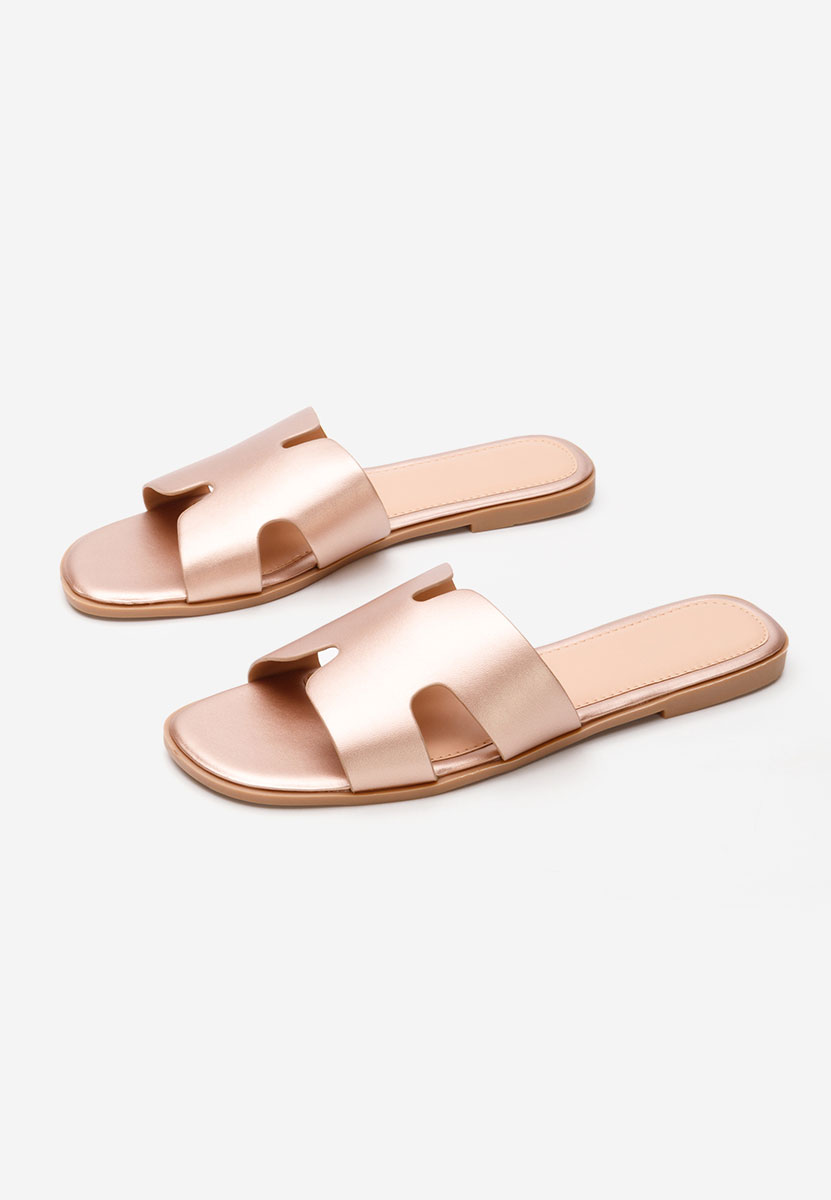 Papuci fara toc Kattia champagne