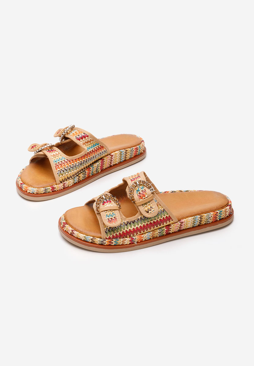 Papuci fara toc Rufyna multicolori