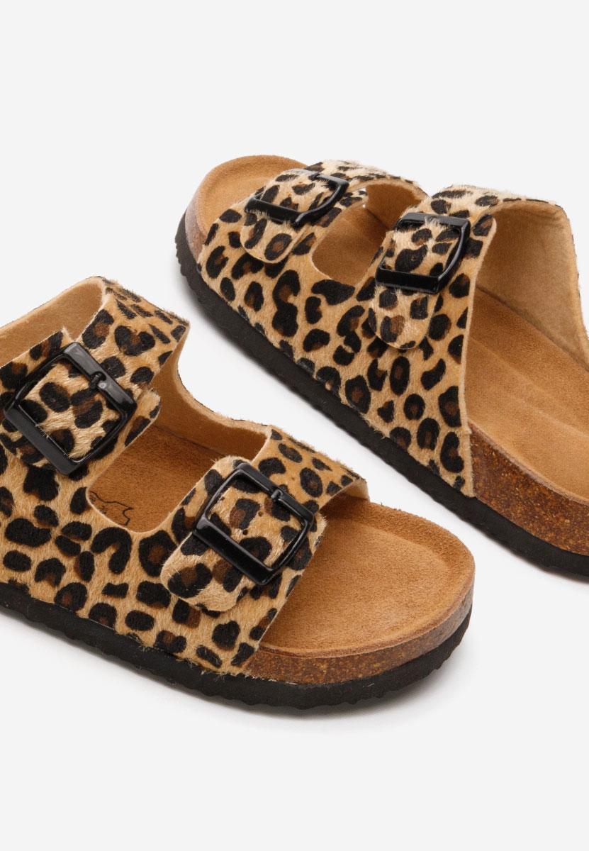 Papuci dama Staicy leopard