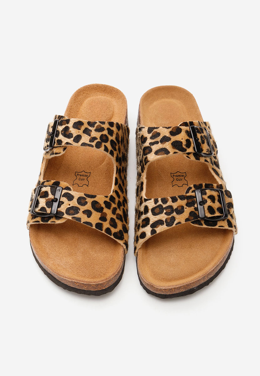 Papuci dama Staicy leopard
