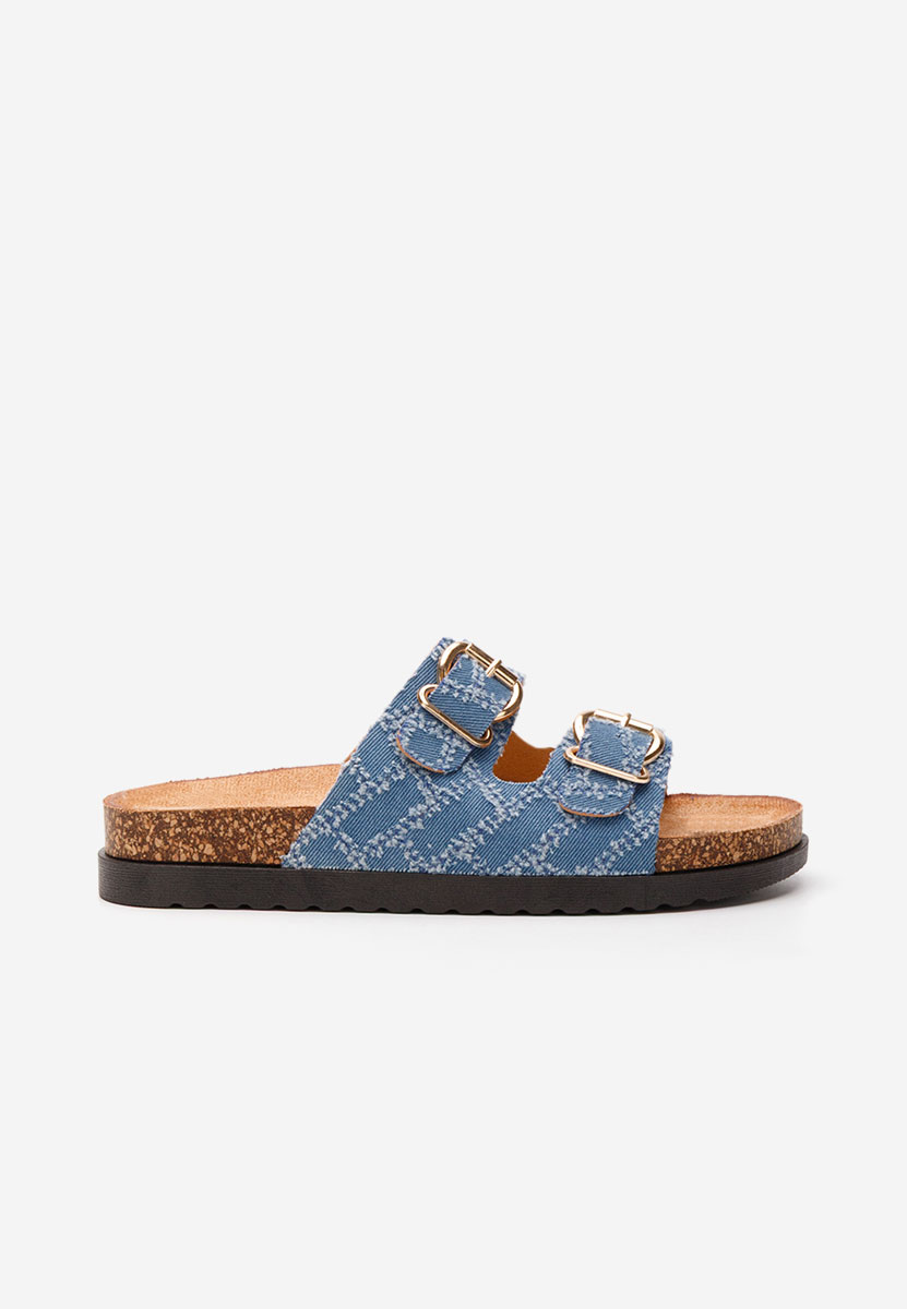 Papuci fara toc Krysta denim