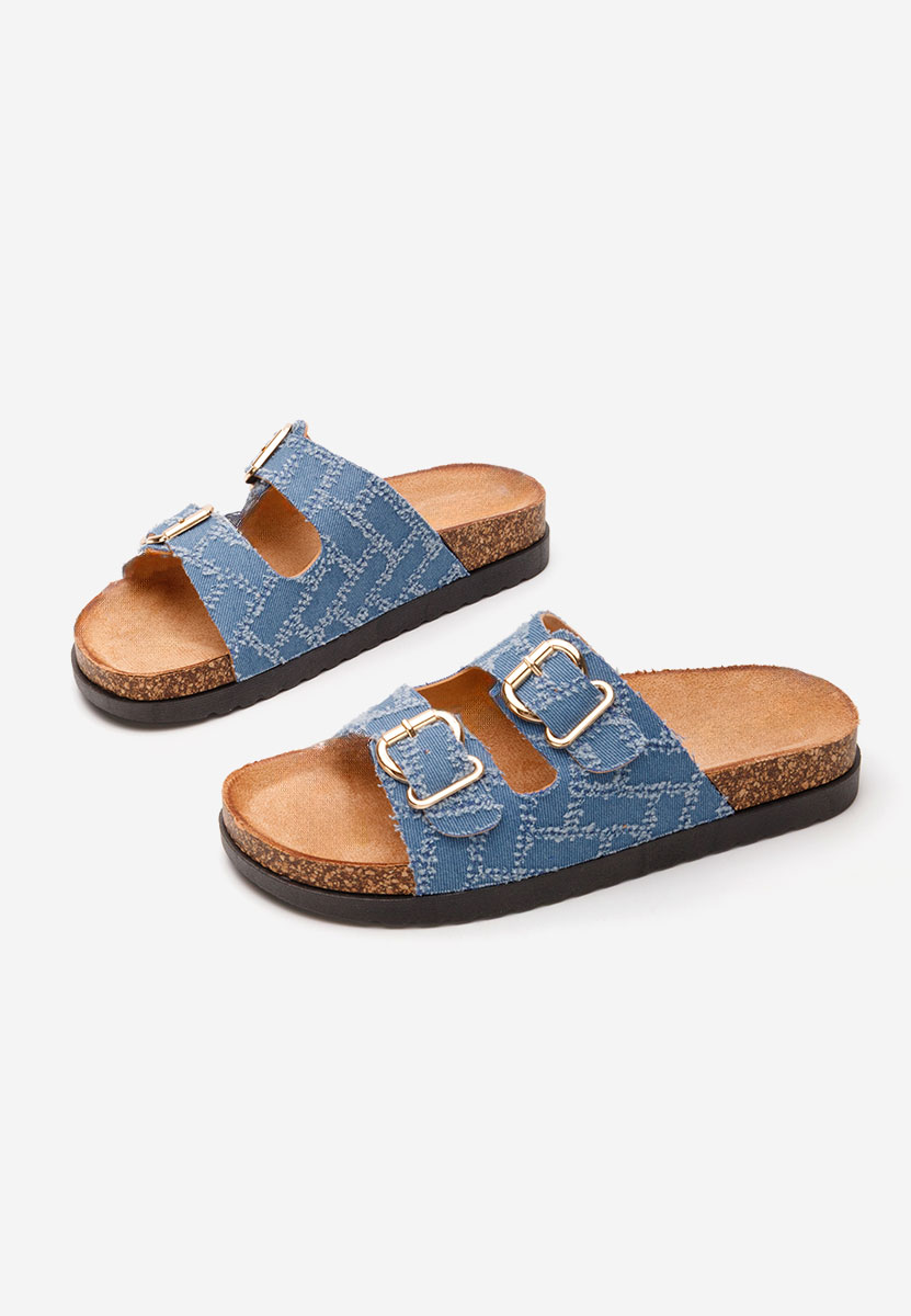 Papuci fara toc Krysta denim
