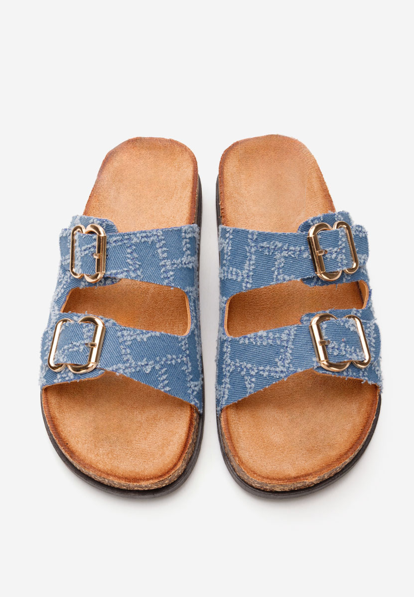 Papuci fara toc Krysta denim