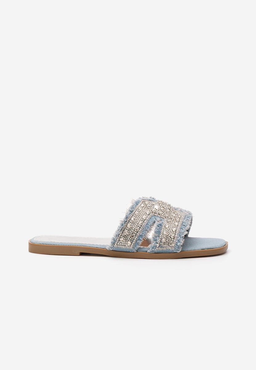 Papuci fara toc Zolanda denim