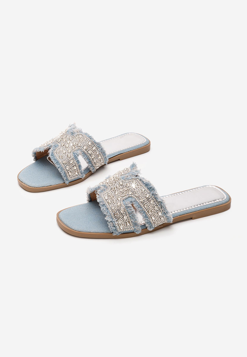 Papuci fara toc Zolanda denim