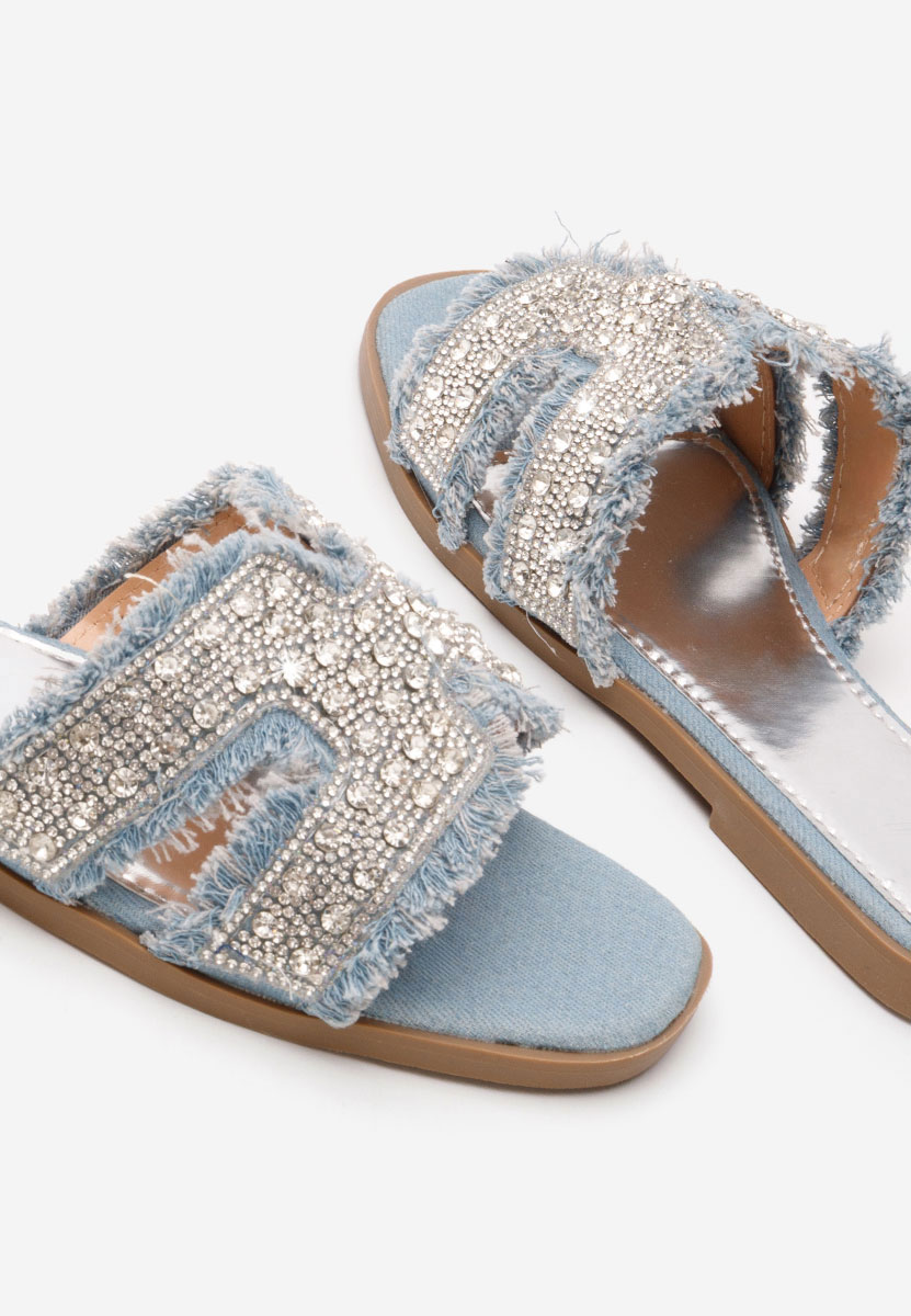 Papuci fara toc Zolanda denim