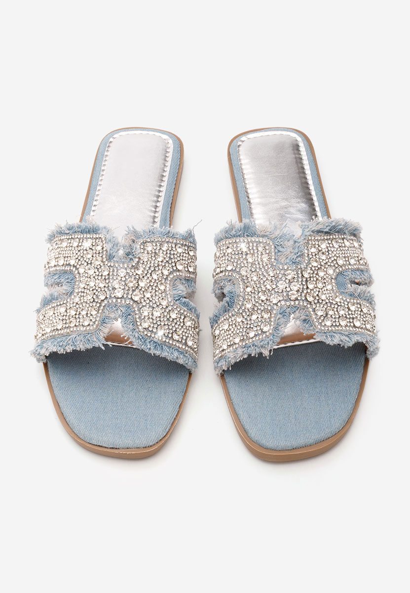 Papuci fara toc Zolanda denim