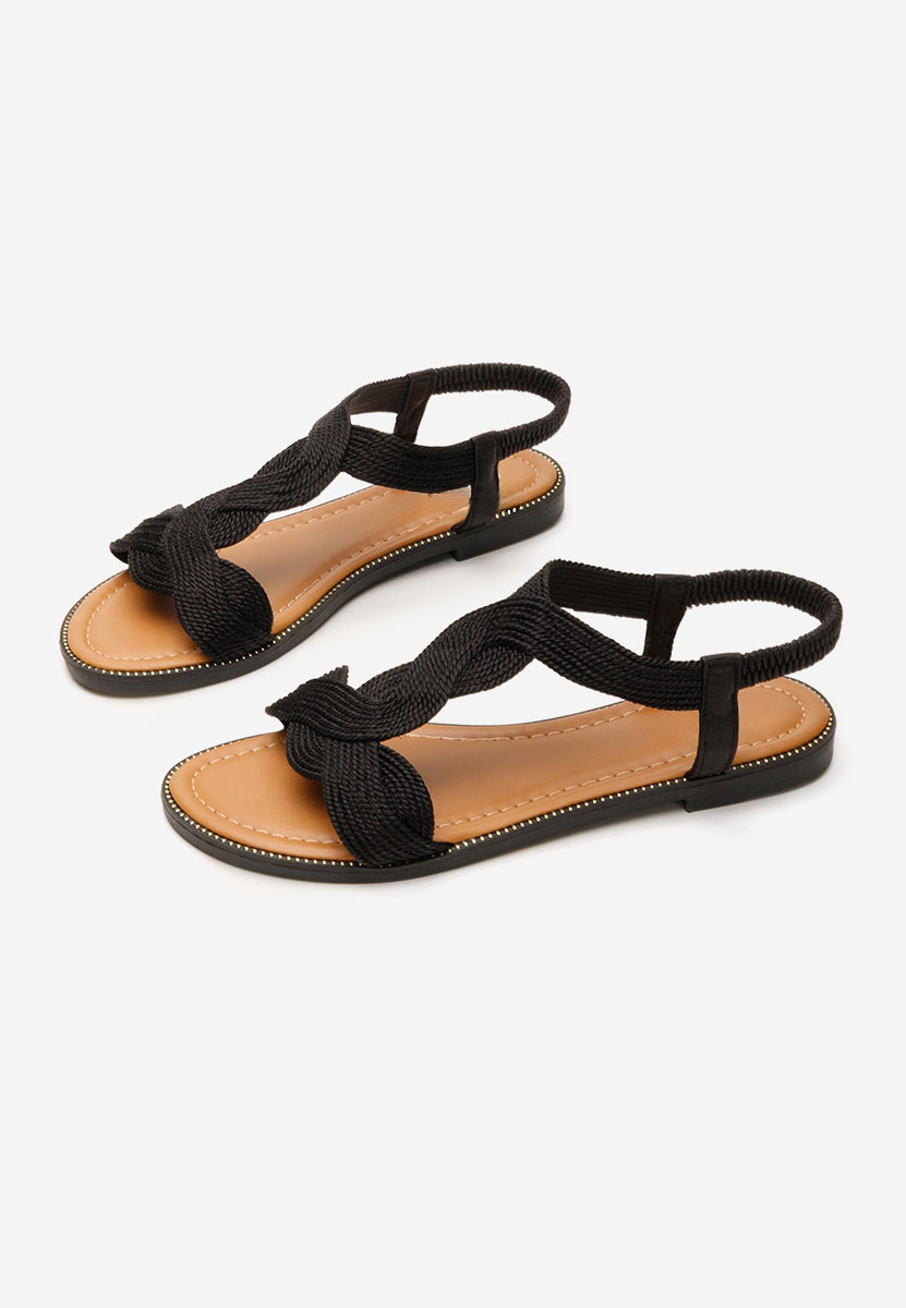 Sandale fara toc Maysha negre